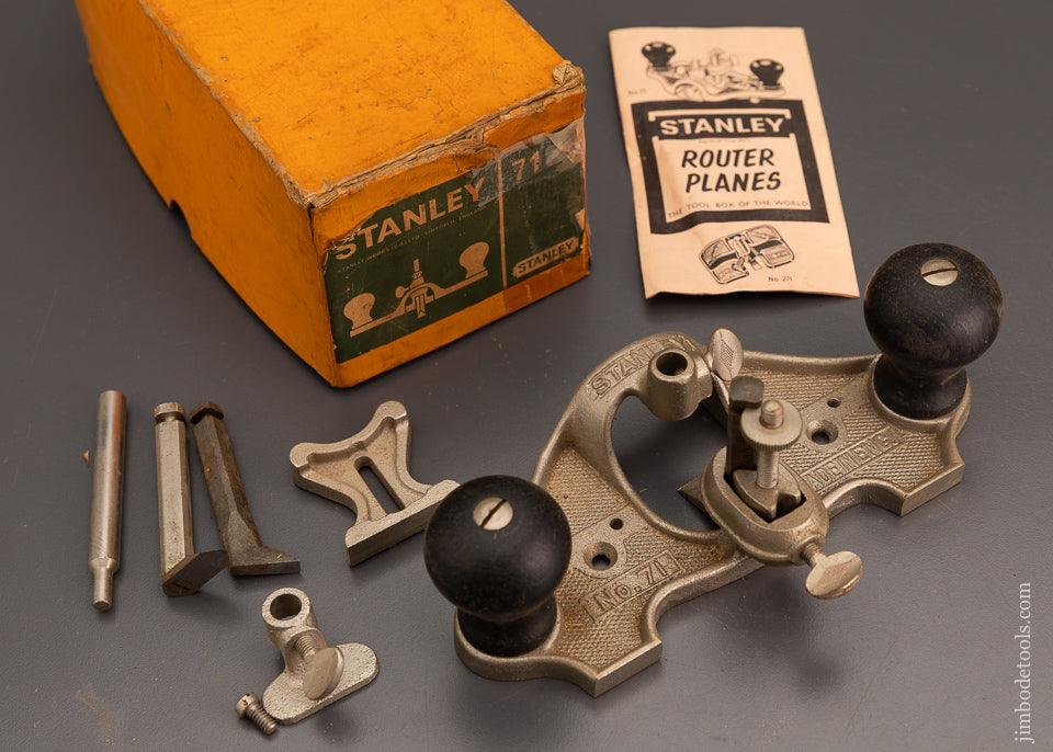 STANLEY No. 71 Router Plane 100% Complete in Box - 103843
