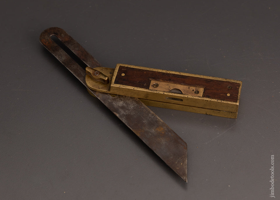 HOWARD PATENT 1868 Rosewood & Brass Bevel with Level 8 Inch - 103846