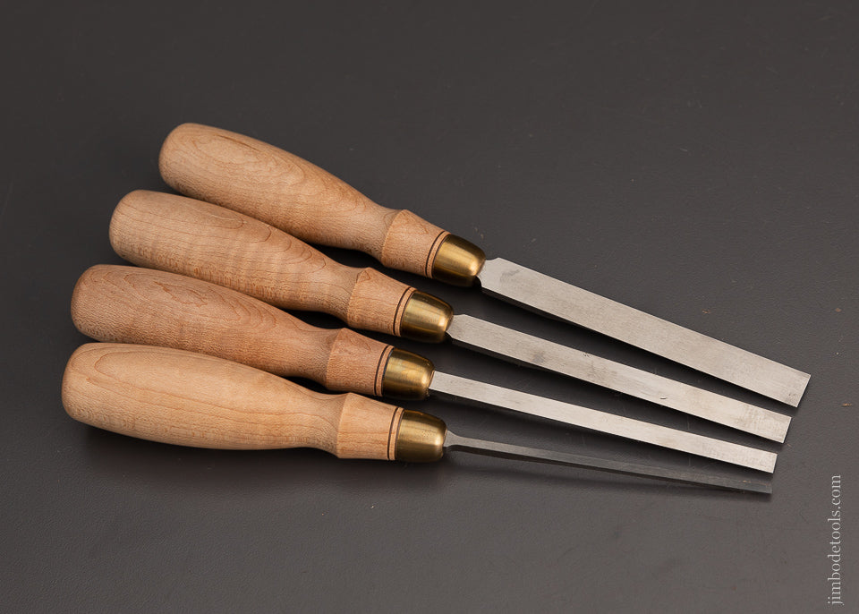 Mint Unused Set of 4 BLUE SPRUCE Dovetail Chisels - 103924