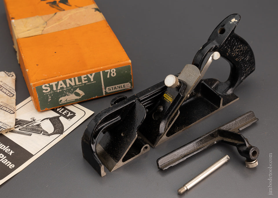 STANLEY No. 78 Rabbet Plane 100% Complete in Box - 103949
