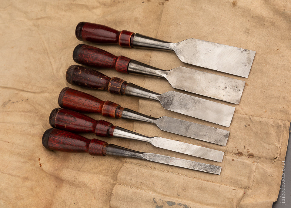 Extra Fine Set of 6 STANLEY No. 750 Chisels - 103958