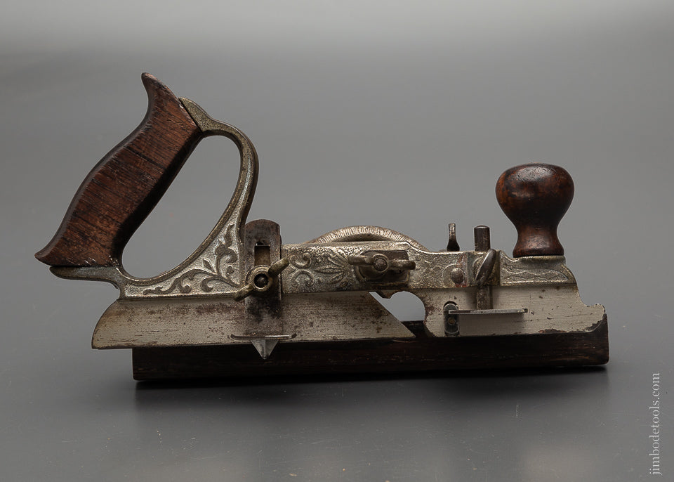 Great User STANLEY No. 46 Skew Iron Plow Plane with 8 Cutters - 103976