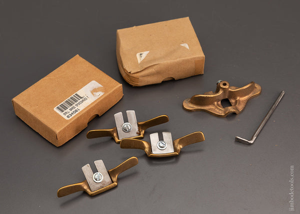 3 Brass Spoke Shaves & 1 Brass Router - 103896
