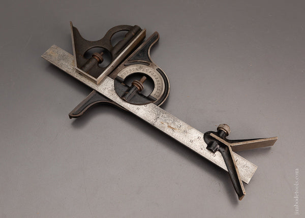 BROWN & SHARPE 12 Inch Combination Square with Center Finding Head - 103997