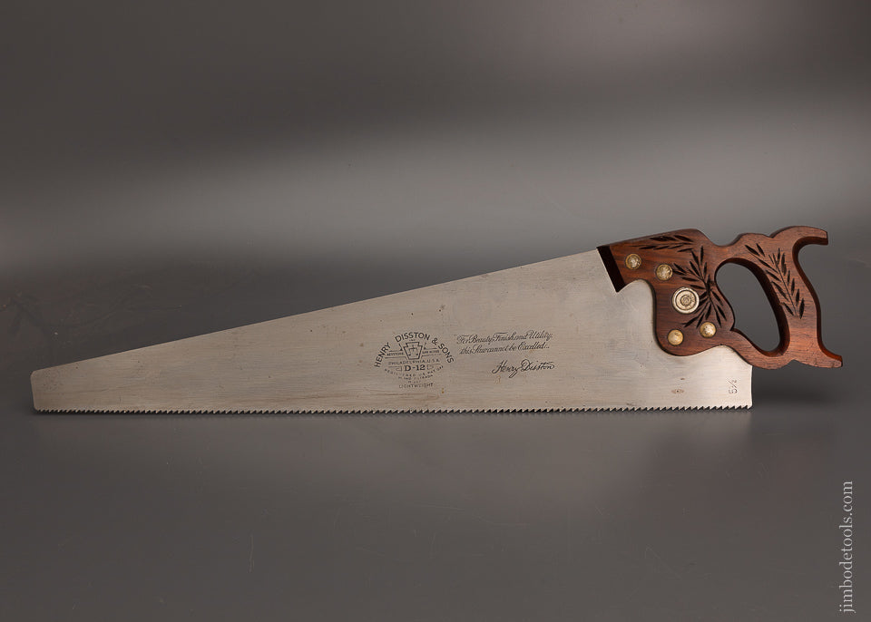 DISSTON D-12 Hand Saw 26 Inch Walnut Handle - 103999