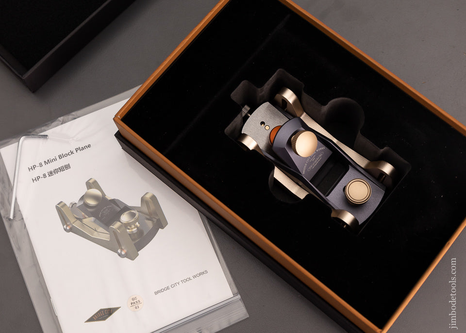 BRIDGE CITY TOOL WORKS HP-8 Mini Block Plane Mint in Box - 104033