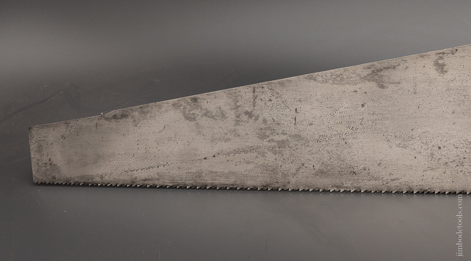Remarkable Massive RICHARDSON 28 Inch Rip Hand Saw with Nib No. 7 - 104040