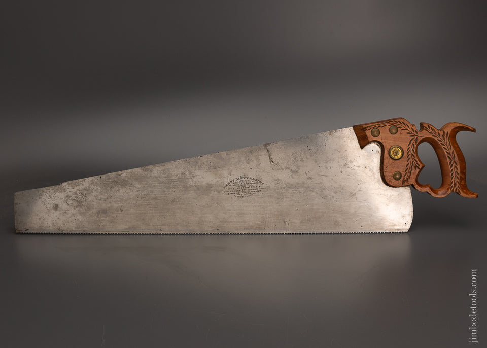 Astonishing DISSTON No. 12 London Spring Hand Saw - 104041