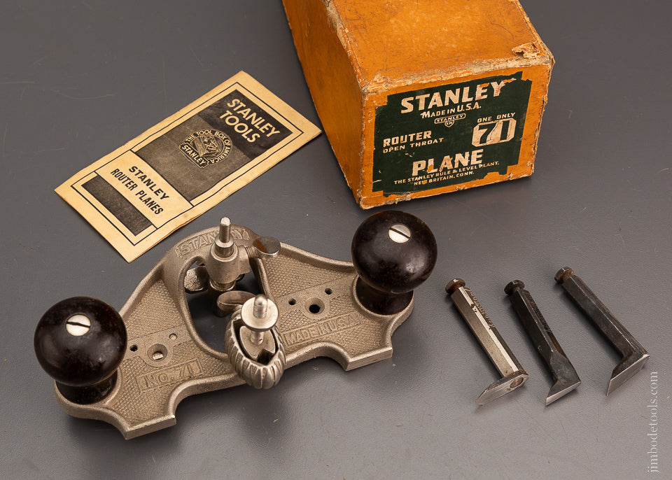 STANLEY No. 71 Router Plane 100% Complete in Box - 104116