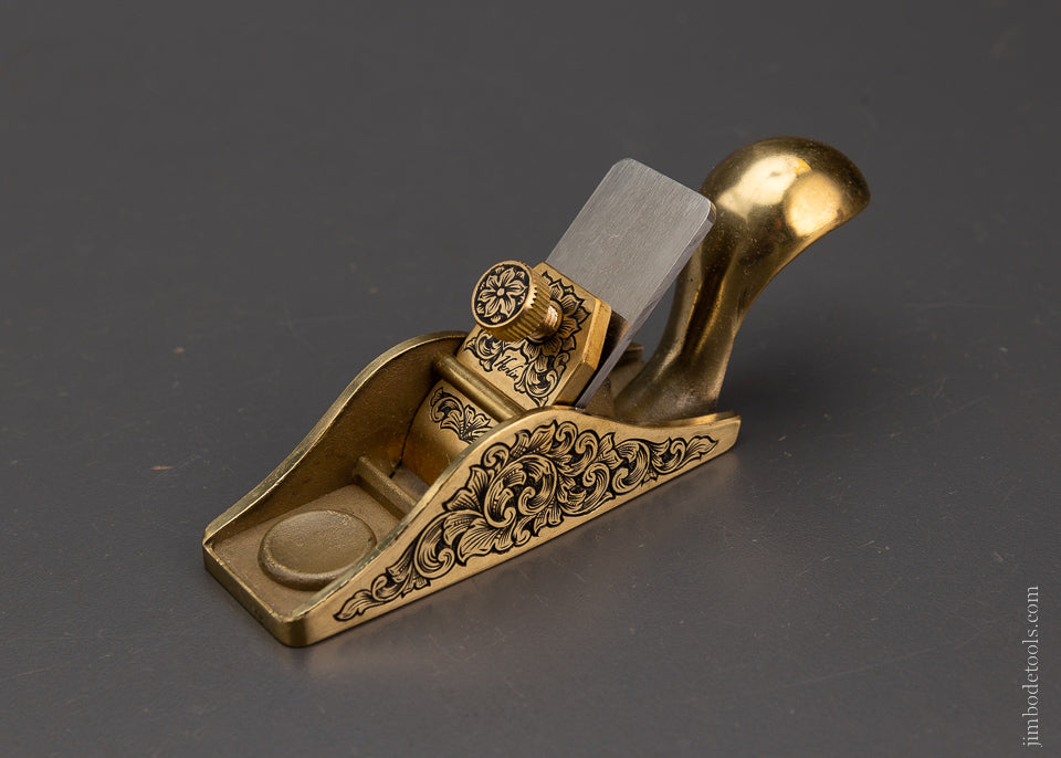 Lovely Engraved Bronze Squirrel Tail Block Plane by MIKHAIL DAVYDOV - 104192