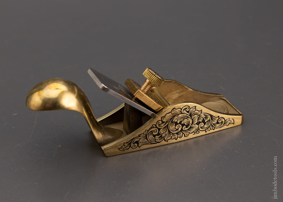 Lovely Engraved Bronze Squirrel Tail Block Plane by MIKHAIL DAVYDOV - 104192