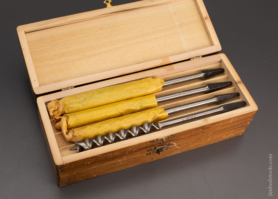 Complete Set of 13 RUSSELL JENNINGS Auger Bits in Original Three Tiered Box Mint with Wrappers - 104196