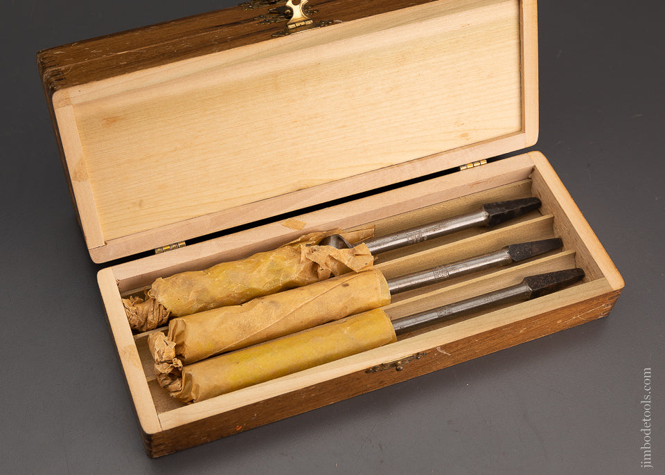 Complete Set of 13 RUSSELL JENNINGS Auger Bits in Original Three Tiered Box Mint with Wrappers - 104196