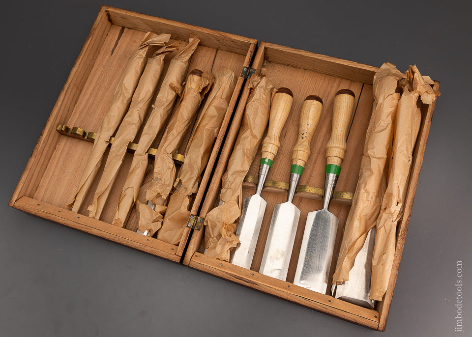 Dead Mint Unused Set of 12 Bevel Edge Bench Chisels No. 220 by GREENLEE - 104197