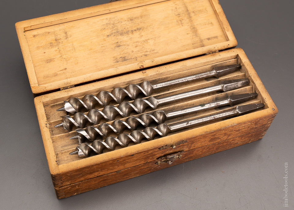 Complete Set of 13 RUSSELL JENNINGS Auger Bits in Original Three Tiered Box - 104209
