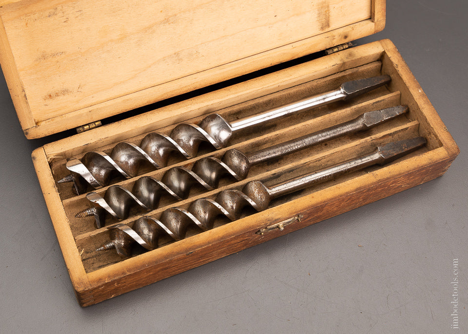 Complete Set of 13 RUSSELL JENNINGS Auger Bits in Original Three Tiered Box - 104209