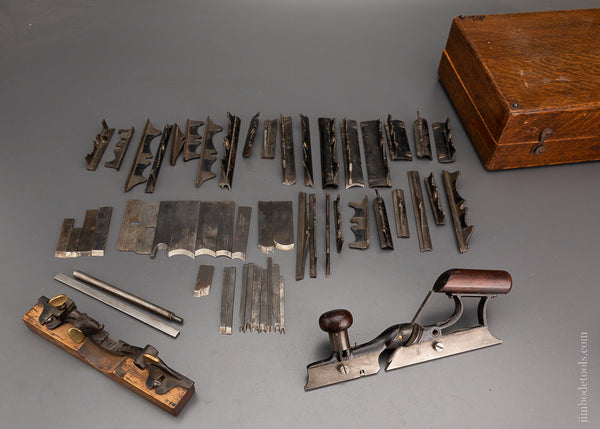 Amazing Comprehensive FALES PATENT Plow Plane Aug. 31, 1886 52 Piece Set - 104210