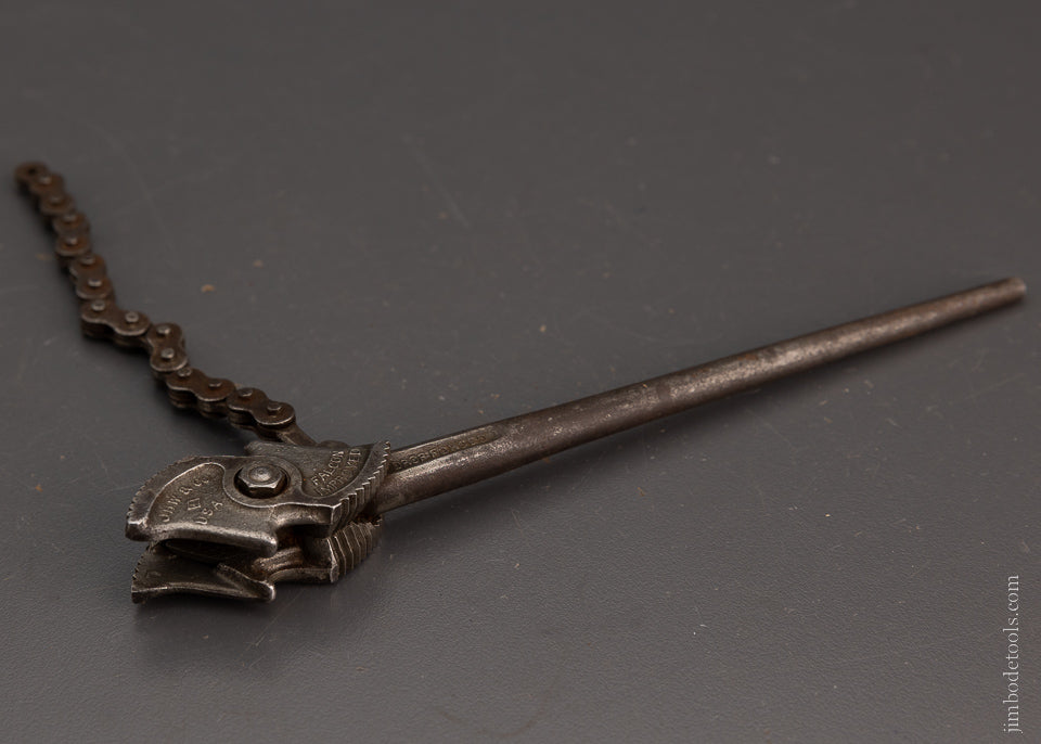 Very Rare! Salesman's Sample Seven inch BROCK Patent December 13, 1881 WILLIAMS & CO Vulcan Chain Pipe Wrench - 104241