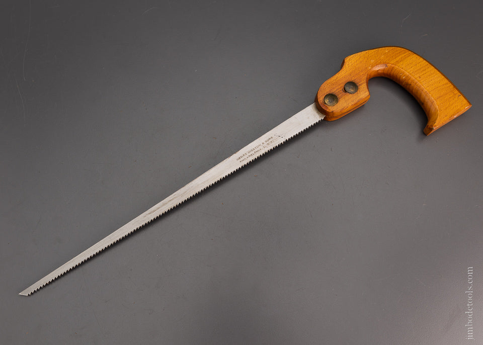 Mint Unused DISSTON Key Hole Saw New Old Stock Beech Handle - 104248
