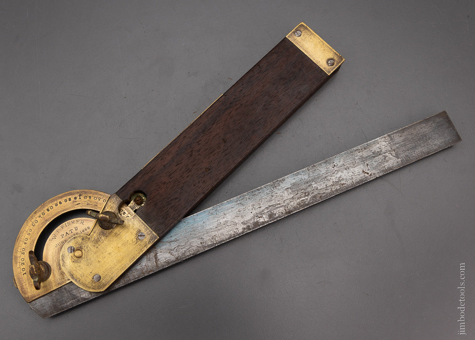 Fine DISSTON & MORSS FISHER PATENT Rosewood Bevel & Protractor - 104285
