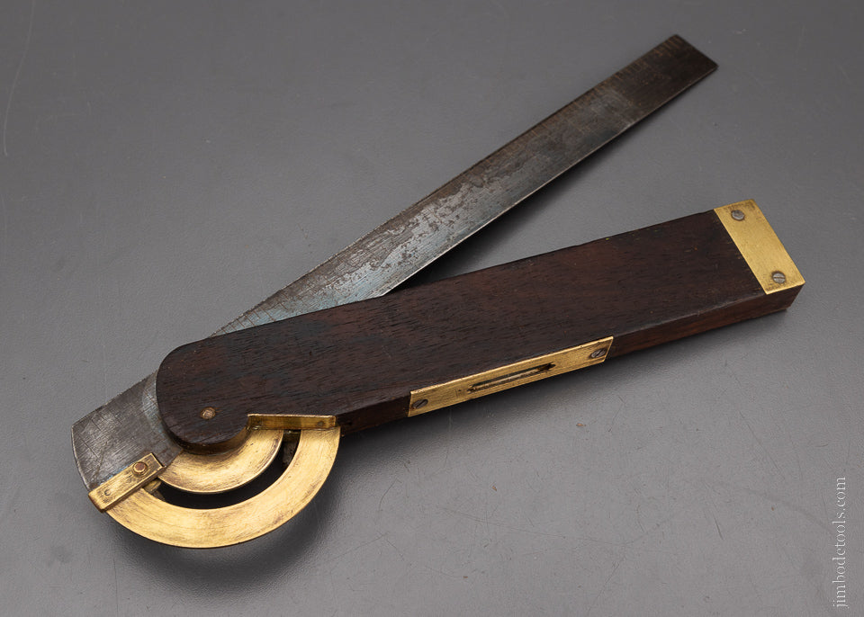 Fine DISSTON & MORSS FISHER PATENT Rosewood Bevel & Protractor - 104285