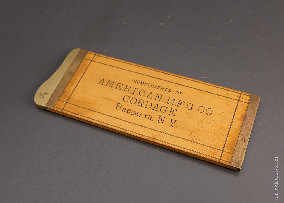 Fine Boxwood Rope Caliper Rule by KERBY & BRO. N.Y. - 104297