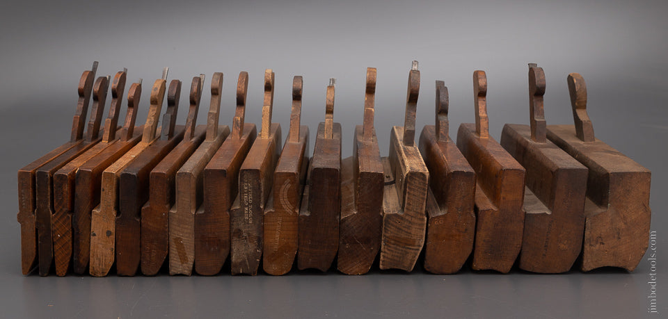 Complete Working Set of 18 Hollows & Rounds Molding Planes 2-18 EVENS - 104405