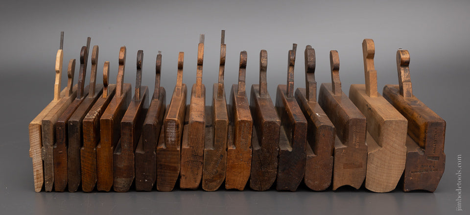 Complete Working Set of 18 Hollows & Rounds Molding Planes 2-18 EVENS - 104406