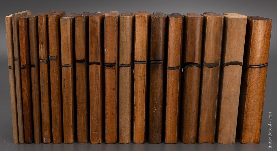 Complete Working Set of 18 Hollows & Rounds Molding Planes 2-18 EVENS - 104406