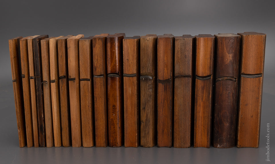 Complete Working Set of 18 Hollows & Rounds Molding Planes 2-18 EVENS - 104407