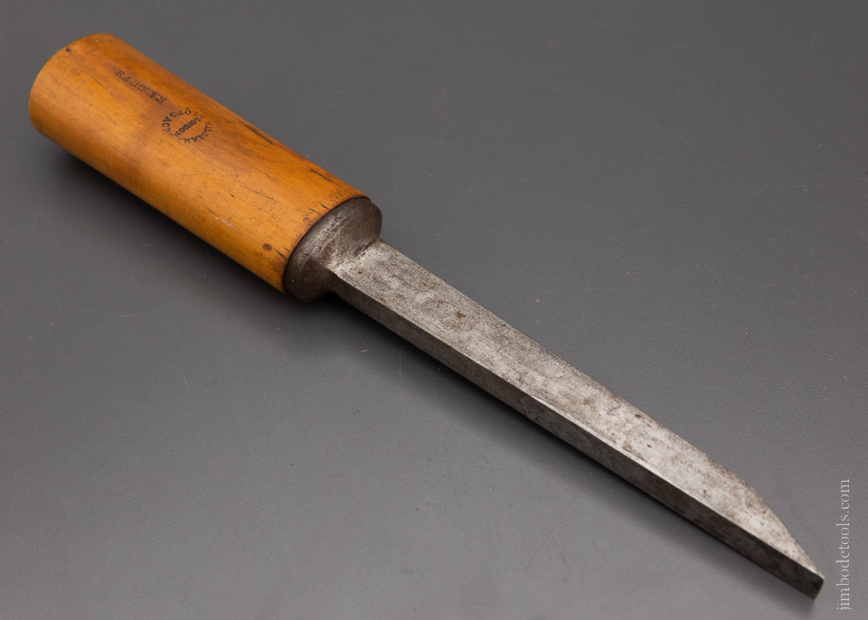 1/2 x 13 1/2 Inch Pig Sticker Mortise Chisel Boxwood Handle - 104412