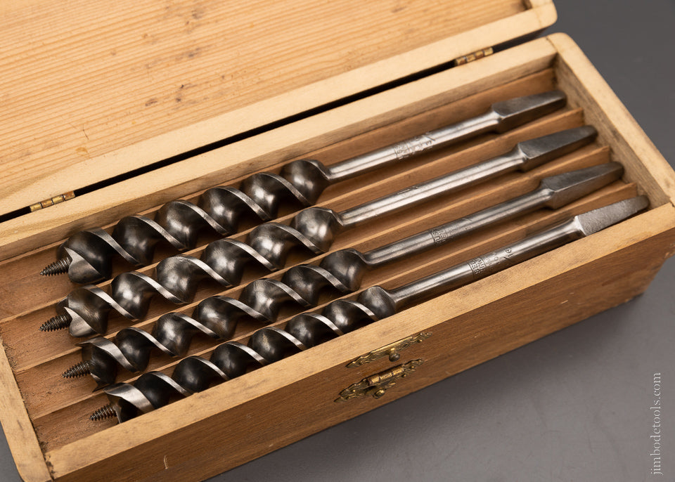Complete Set of 13 RUSSELL JENNINGS Auger Bits in Original Three Tiered Box - - 104436