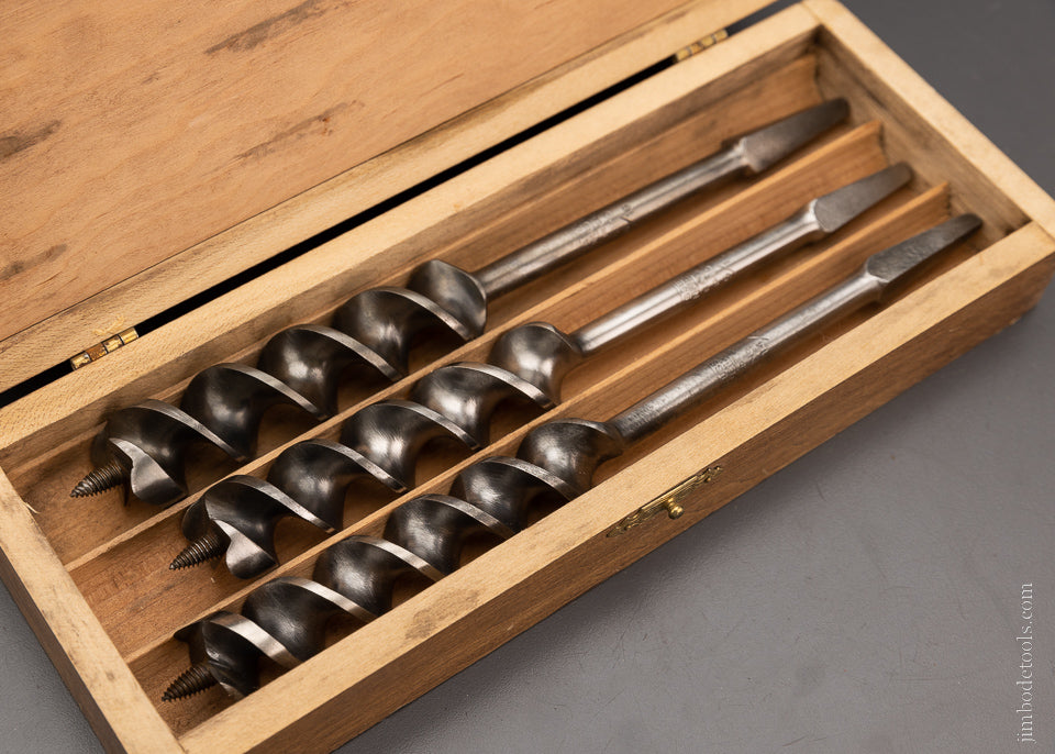 Complete Set of 13 RUSSELL JENNINGS Auger Bits in Original Three Tiered Box - - 104436