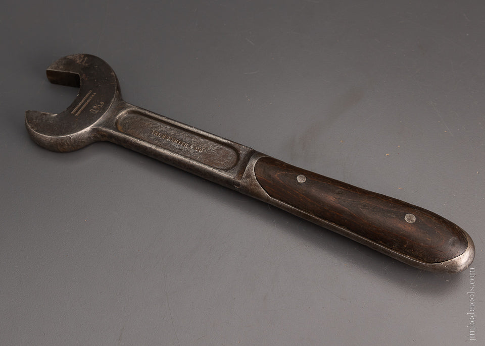 Rare Heavy Duty Smith Perfect Handle Open End Wrench 1 9/16 Inch Fine - 104440