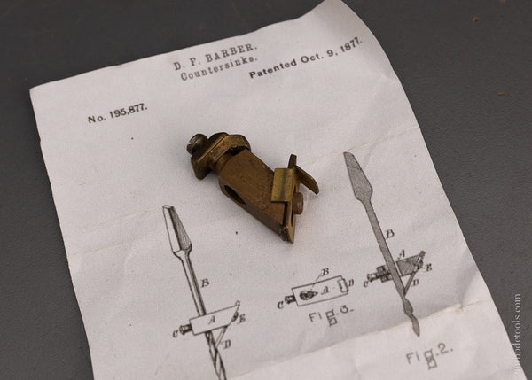 BARBER PATENT 1877 Countersink - 104511