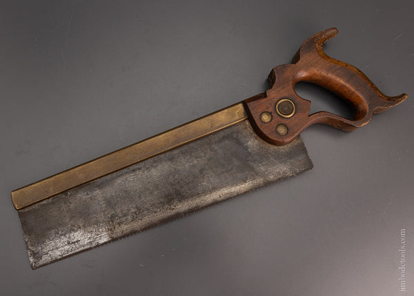 Excellent HENRY DISSTON Rare Brass Back Tenon Saw Just Sharpened - 104541