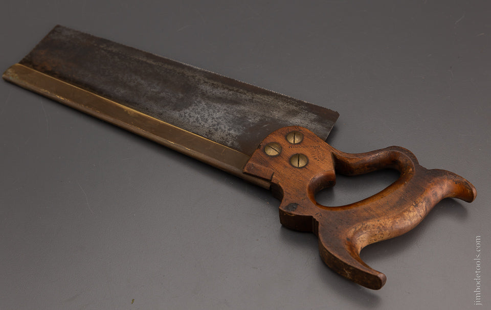Excellent HENRY DISSTON Rare Brass Back Tenon Saw Just Sharpened - 104541