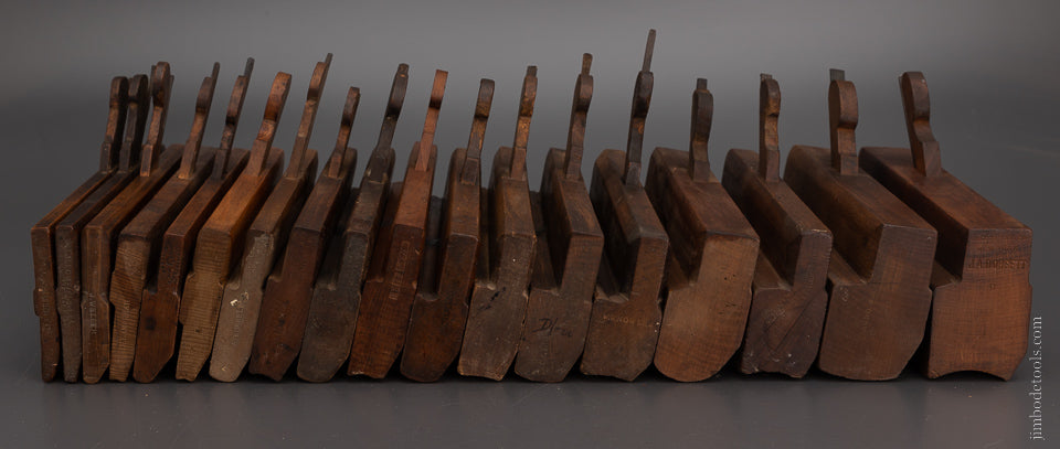 Complete Working Set of 18 Hollows & Rounds Molding Planes 2-18 EVENS - 104553