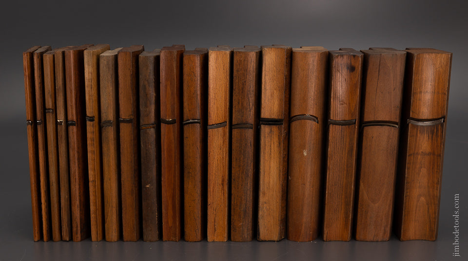 Complete Working Set of 18 Hollows & Rounds Molding Planes 2-18 EVENS - 104553