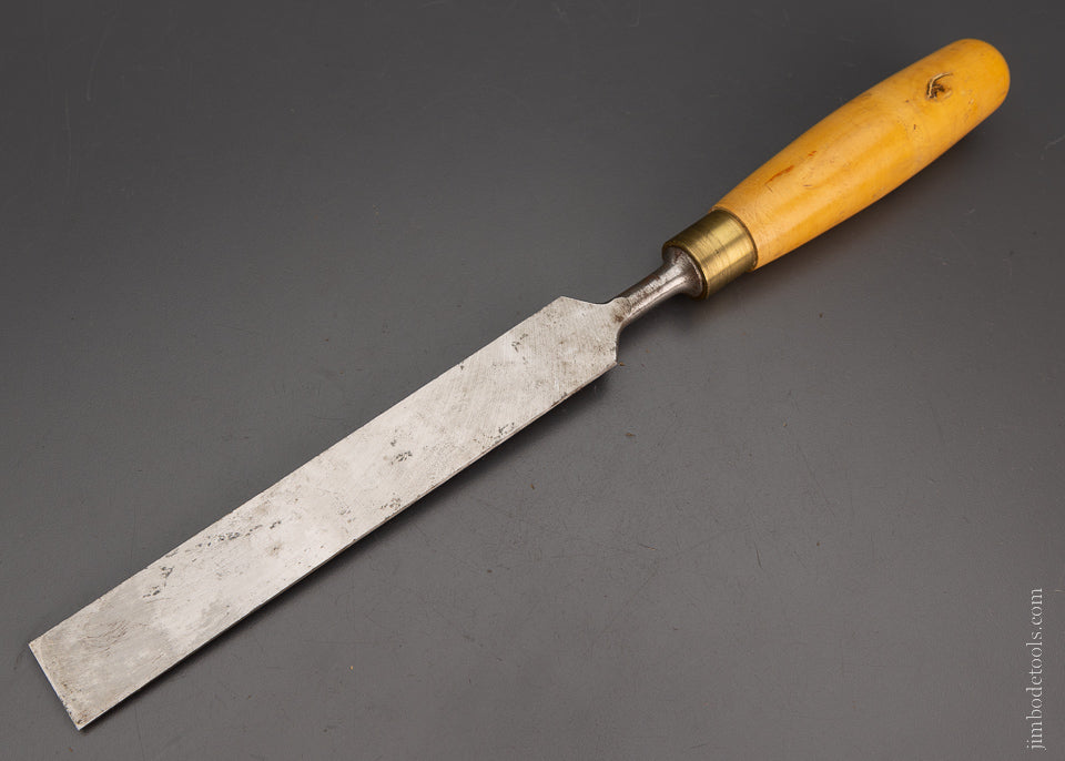 1 1/4 x 16 1/4 Inch Long Thin Boxwood Handle Paring Chisel MARPLES - 104557