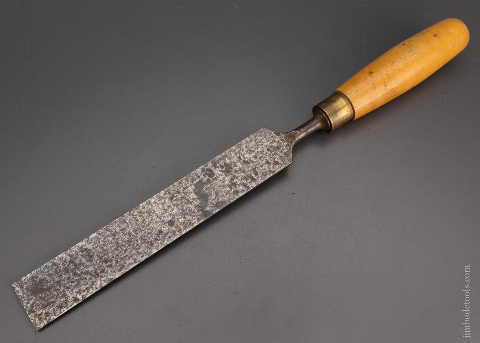 1 1/2 x 16 1/2 Inch Long Thin Boxwood Handle Paring Chisel MARPLES - 104558