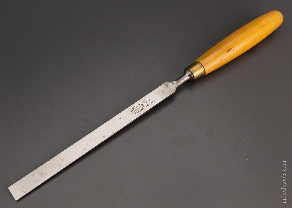 5/8 x 14 1/4 Inch Long, Thin Boxwood Handle Paring Chisel MARPLES - 104560