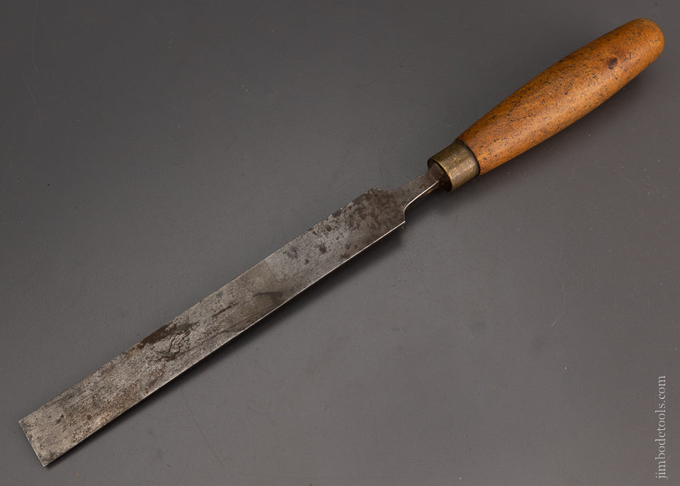 1 x 15 Inch Long, Thin Boxwood Handle Paring Chisel I. SORBY - 104577