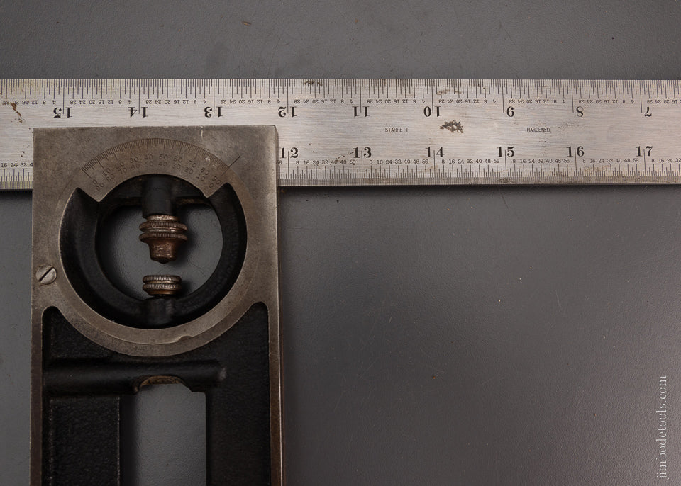 Near Mint STARRETT No. 439 Builder’s Square & Protractor - 104587