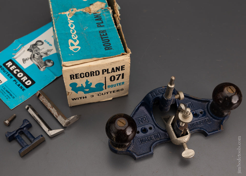 RECORD No. 071 Router Plane 100% Complete Near Mint in Box - 104626