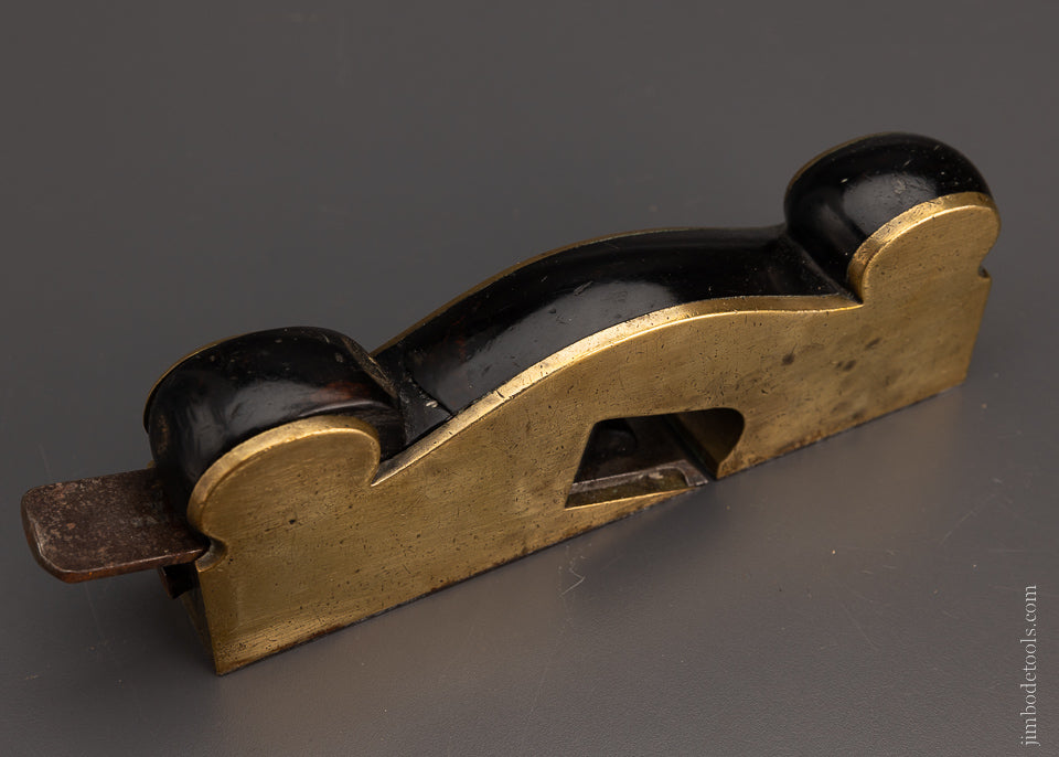 Pretty Ebony & Gunmetal English Infill Shoulder Plane - 104636