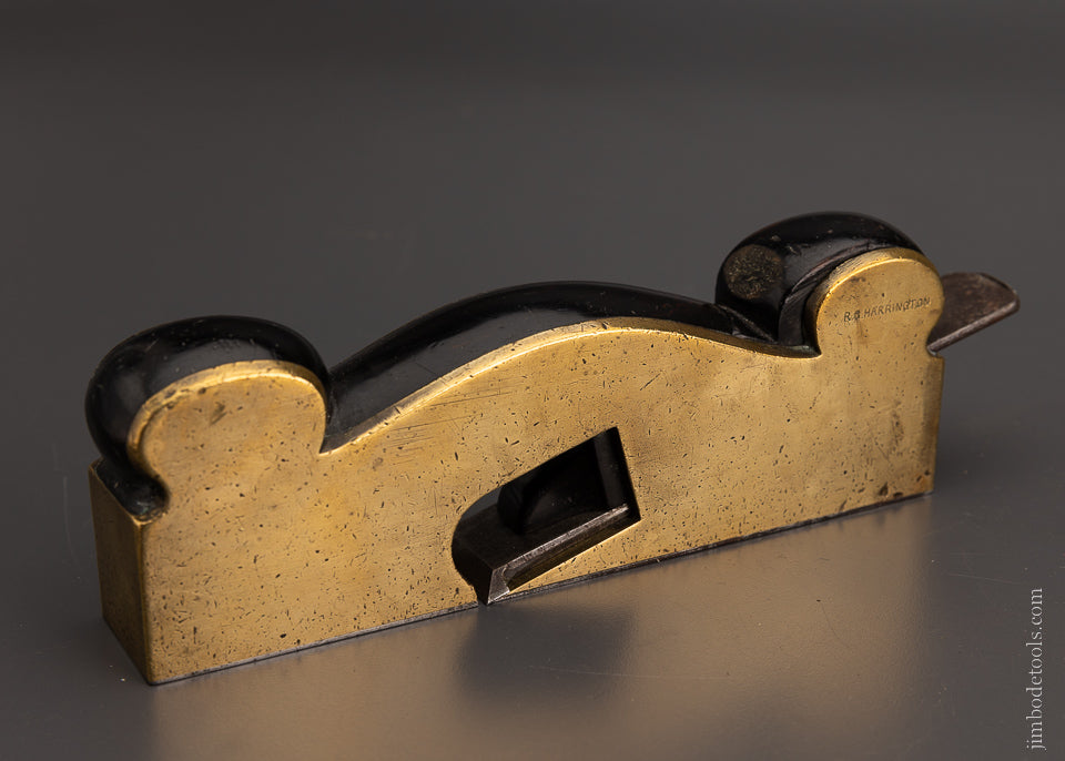 Pretty Ebony & Gunmetal English Infill Shoulder Plane - 104636