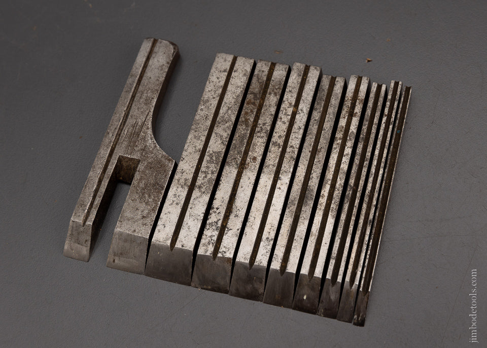 Set of 9 Original Cutters for STANLEY MILLERS PATENT Plow Plane - 104657