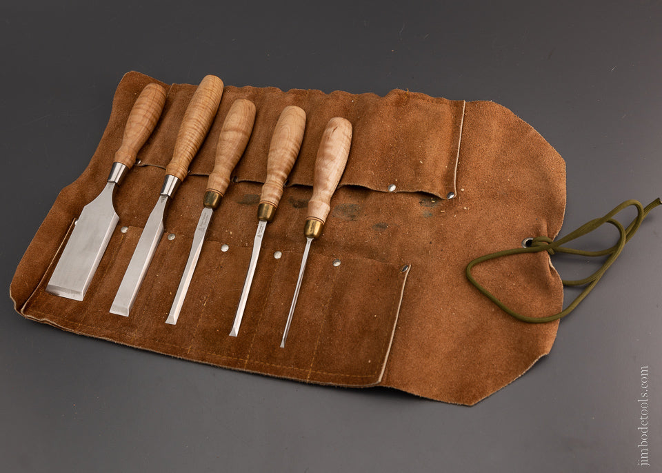 Dead Mint BLUE SPRUCE TOOL WORKS Set of 5 Dovetail Chisels - 104667