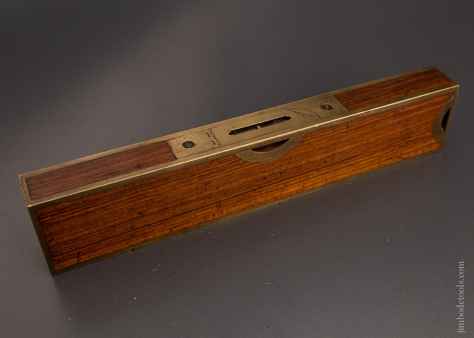 Fine Brass Bound Rosewood Level by STRATTON BROS. 10 Inch - 104669
